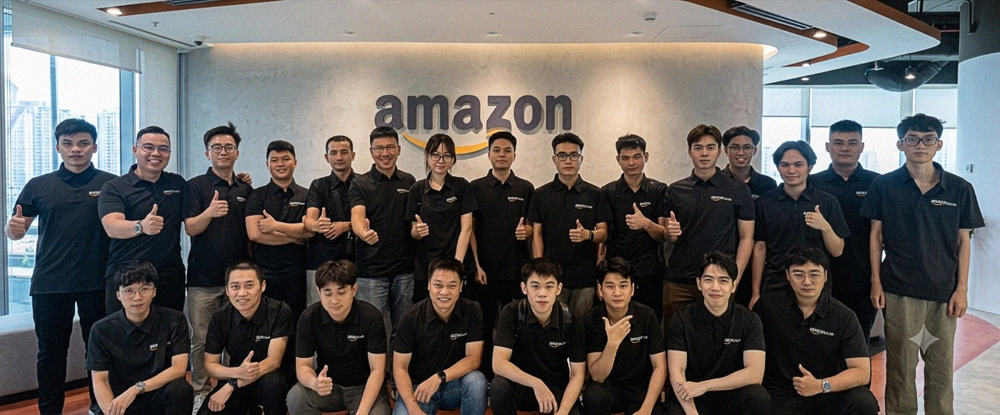 — AWS First Cloud Journey community, AWS Vietnam Co., Ltd. · Scope: tshirts, water bottles, caps & tote bags.